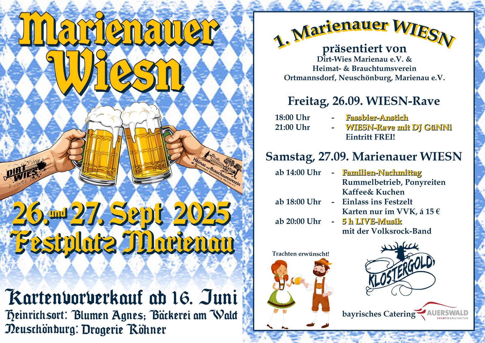Plakat Marienauer Wiesn
