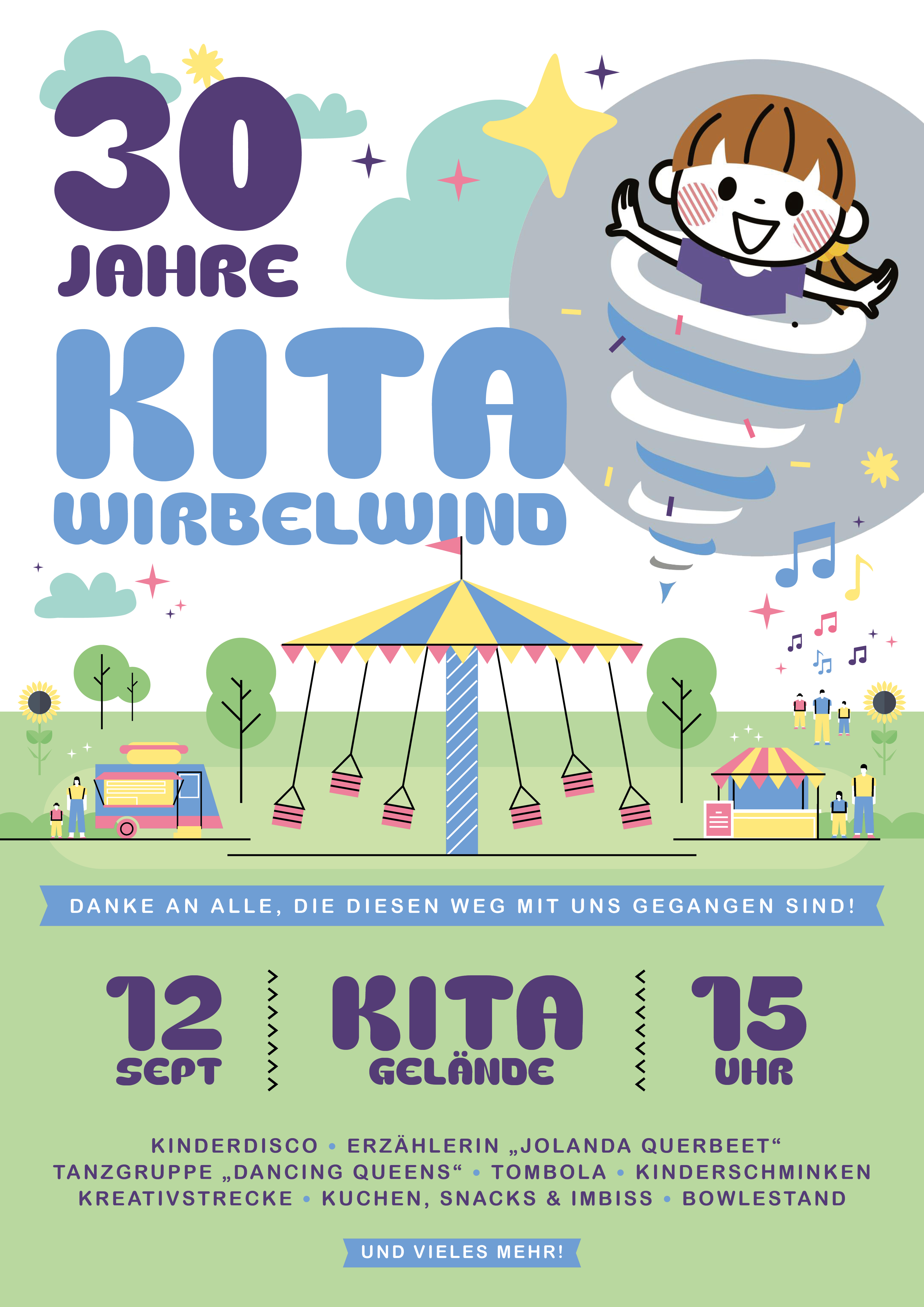 30 Jahre Kita Wirbelwind Plakat